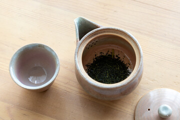 萩焼の茶道具（急須・茶碗）