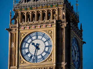 UK, England, London, Big Ben refurbished closeup