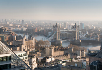 Europe, UK, England, London, Tower Bridge and Tower