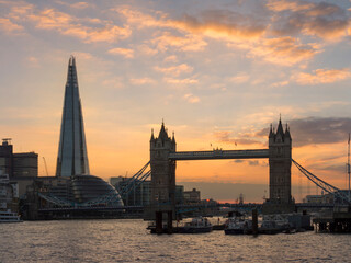Europe, UK, England, London, Tower Bridge sunset