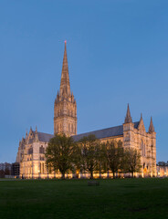 Fototapeta na wymiar europe; UK, England, Wiltshire, Salisbury Cathedral