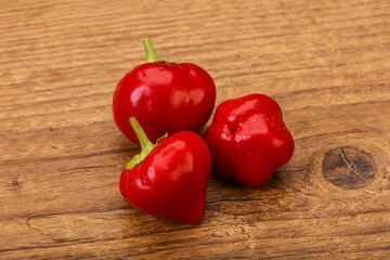 Red hot spicy cherry pepper
