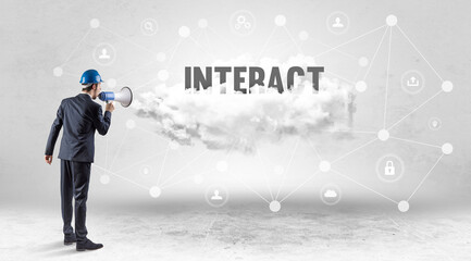 Engineer working on a social media concept