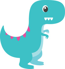 Blue and Pink Dinosaur