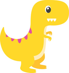 Yellow and Pink Dinosaur