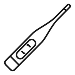 Digital thermometer icon outline vector. Medical fever