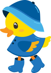 Duck with Blue Raincoat