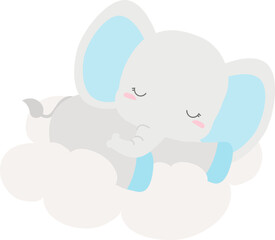 Baby Shower Elephant Blue Boy
