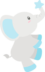 Baby Shower Elephant Blue Boy