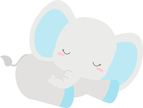 recommend clip art: Baby Shower Elephant Blue Boy