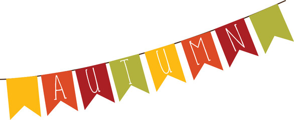 Autumn Fall Bunting Banner Pennant