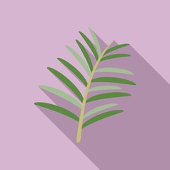 Nature rosemary icon flat vector. Herb plant