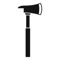 Rescuer axe icon simple vector. Fire badge