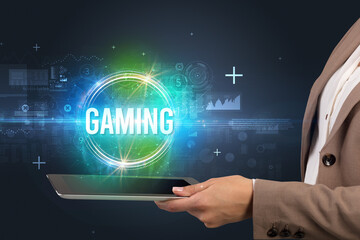 Close-up of a touchscreen, new tech concept