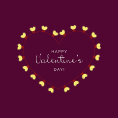 Happy Valentine's Day lettering banner	