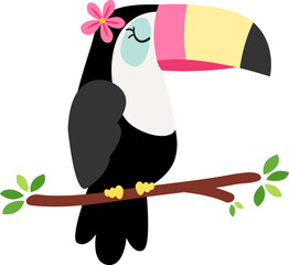 Tropical bird Toucan