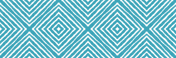 Striped hand drawn seamless pattern. Turquoise