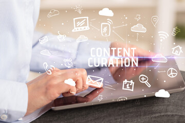 Close-up Of A Person Using Social Networking