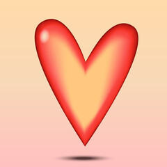 Cute vector heart illustration. Love and romance concept.