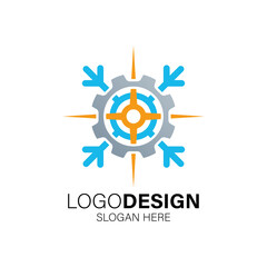 Air conditioning repair and service Logo design