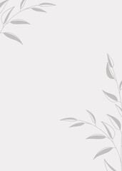 simple background with plant illustration