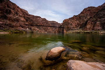 Low Angle of the Colorado River and Black Bridge