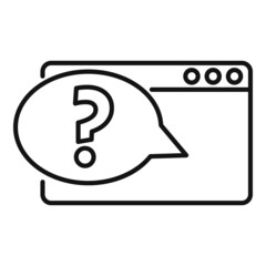 Web request icon outline vector. Online information