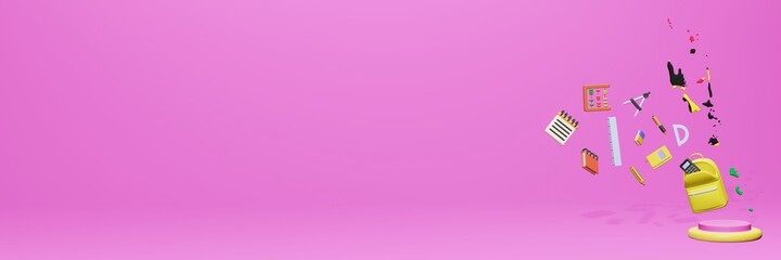 3d rendering of the use of school tools in Vanuatu for holidays and school entry