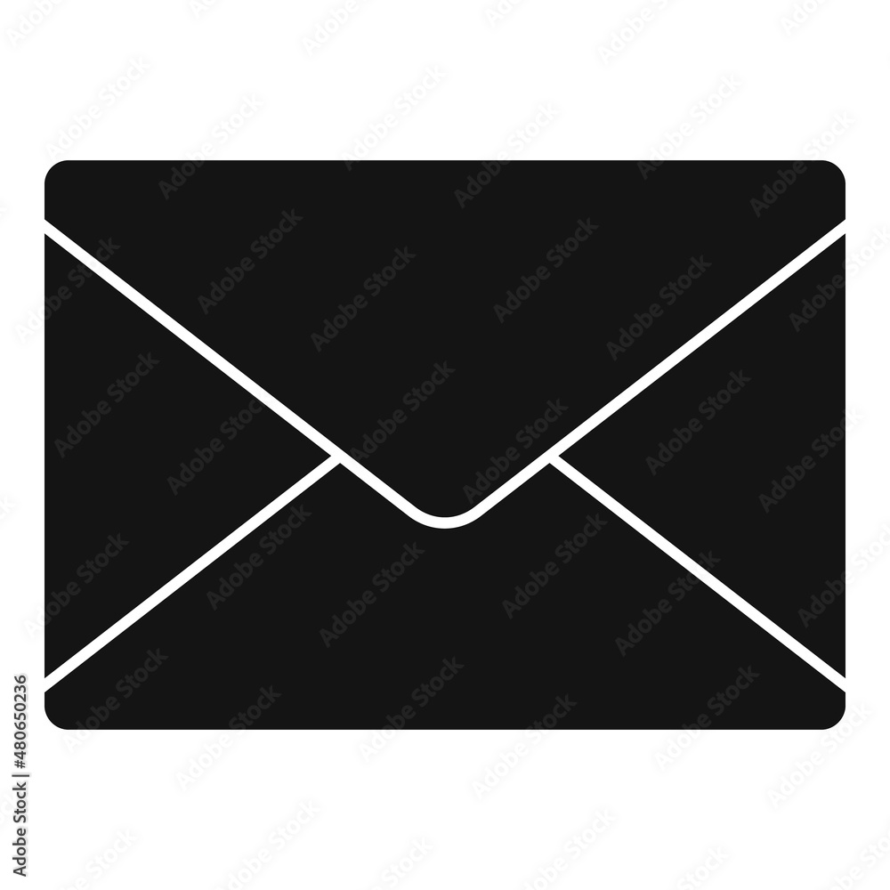 Sticker Information envelope icon simple vector. Paper mail