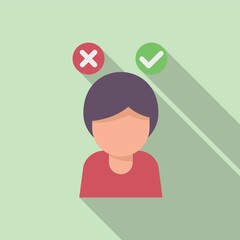 Manager comparison icon flat vector. Scale balance