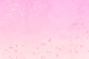 桜の花びらが舞う春をイメージしたピンク色ぼかし背景素材 ひな祭り