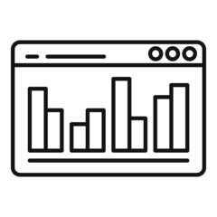 Business graph comparison icon outline vector. Scale compare