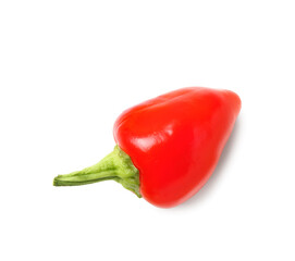 Red pepper on white background