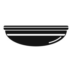 Dining plate icon simple vector. Lunch plate