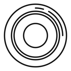 Cooking plate icon outline vector. Dish food