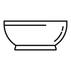 Bowl plate icon outline vector. Dish food