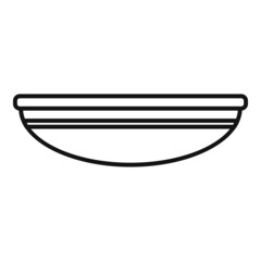 Dining plate icon outline vector. Lunch plate