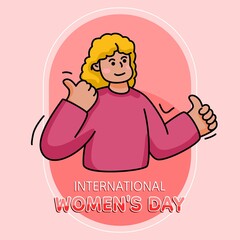 International Women's Day. Support for women. Vector illustration.