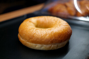 Chewy bagels with soft onion scent.