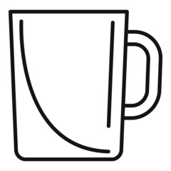 Hot mug icon outline vector. Tea cup