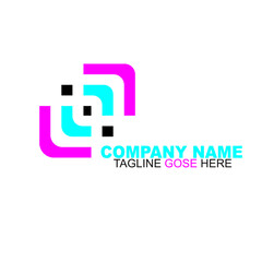 Vector design elements for your company logo, abstract blue icon. Modern logotipe, business corporate template.