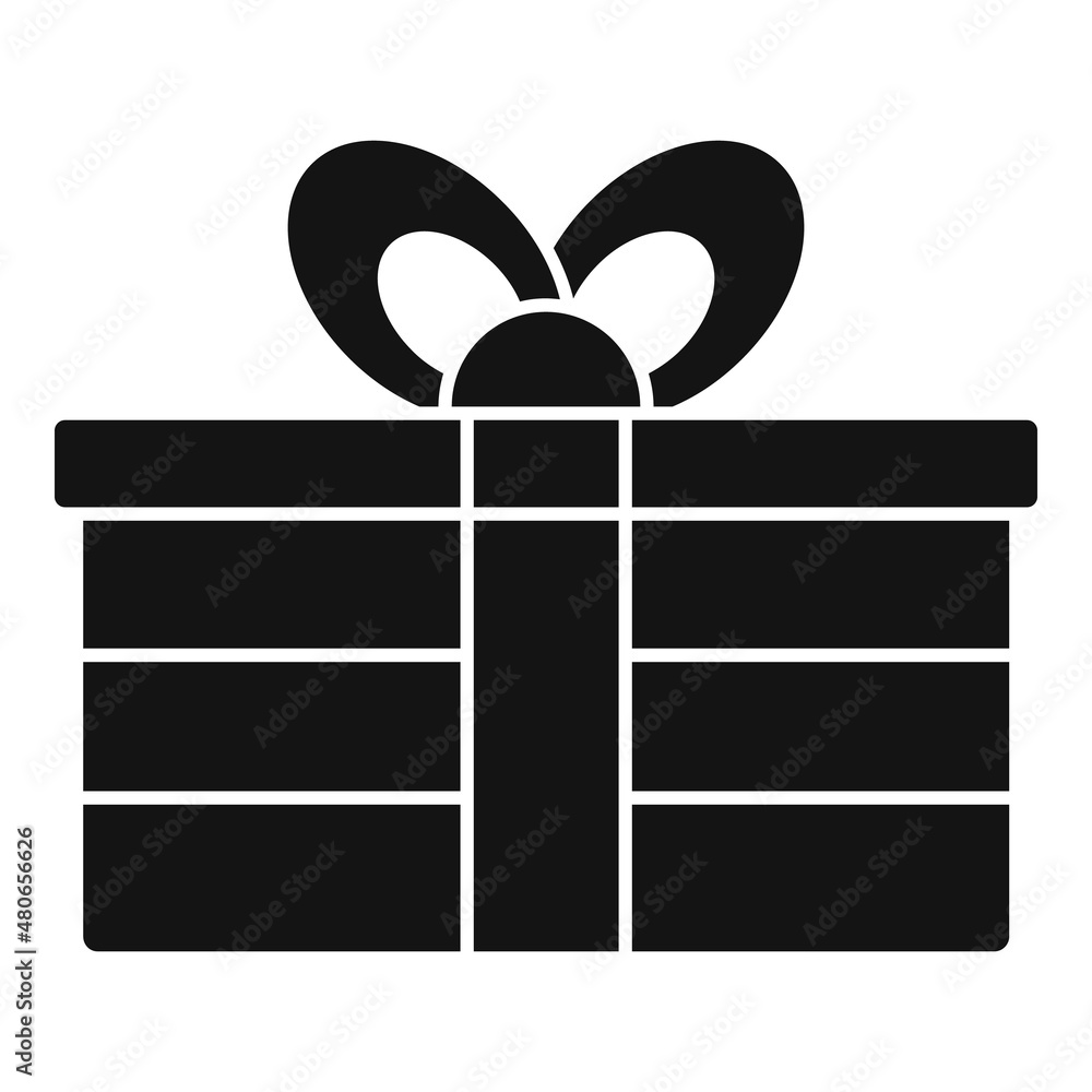 Poster post box icon simple vector. delivery package