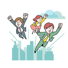 飛躍するビジネスパーソン