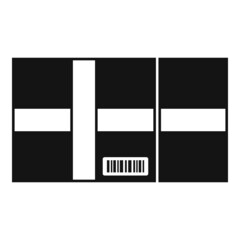 Container box icon simple vector. Delivery package