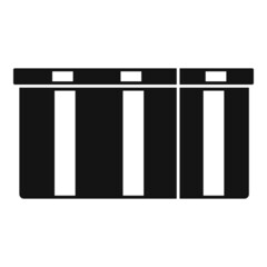 Crate box icon simple vector. Delivery cardboard