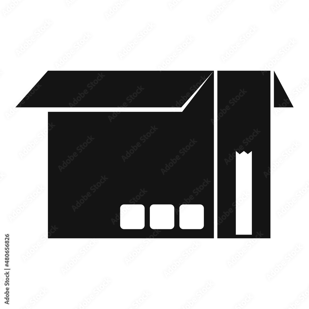 Poster project box icon simple vector. storage box