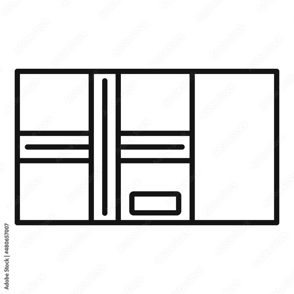 Wall mural Container box icon outline vector. Delivery package