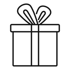 Product box icon outline vector. Paper parcel