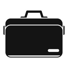 Laptop briefcase icon simple vector. Case bag