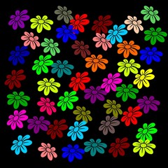seamless pattern design colorful flowers look so beautiful 